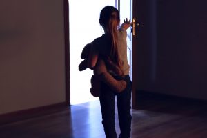 Cute,little,girl,suffering,from,somnambulism,at,home